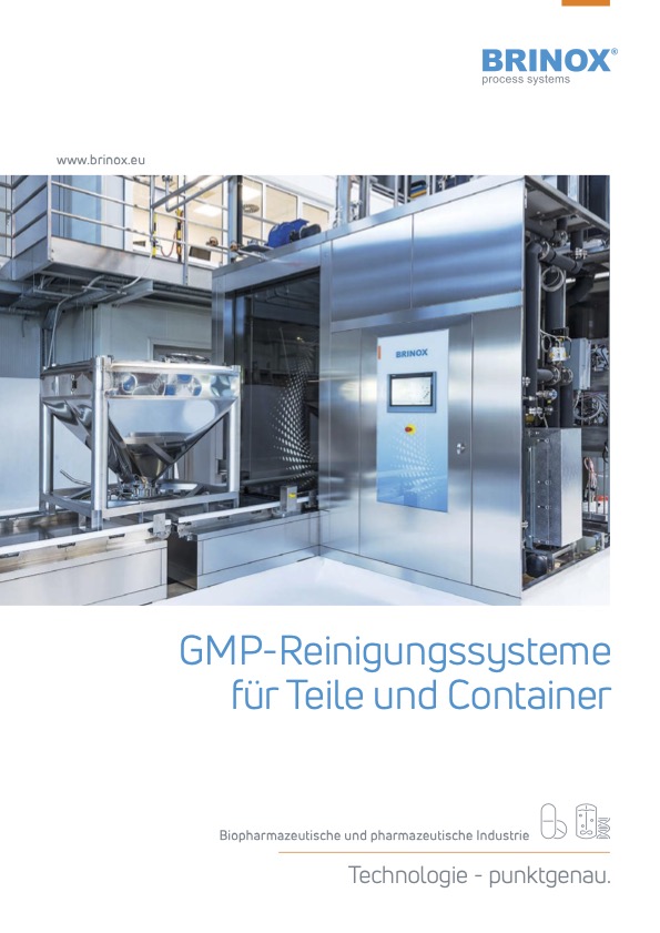 Brinox GMP-Reinigungssysteme für Teile und Container